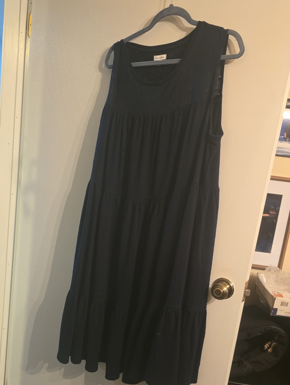 Sleeveless Navy Tiered Dress - Classic Everyday Style